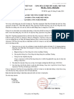 Official Letter To Vietnam National University of Agriculture - 2024