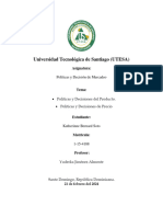 Tema II y IV - Políticas y Decisión de Mercadeo