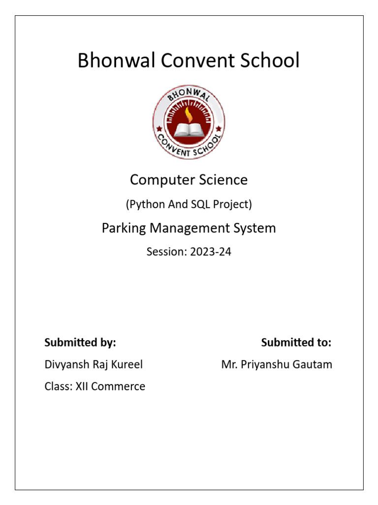 Parking Management System Project Report Pdf Software Testing
