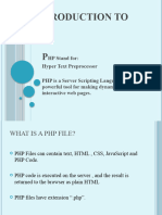 Introduction To PHP