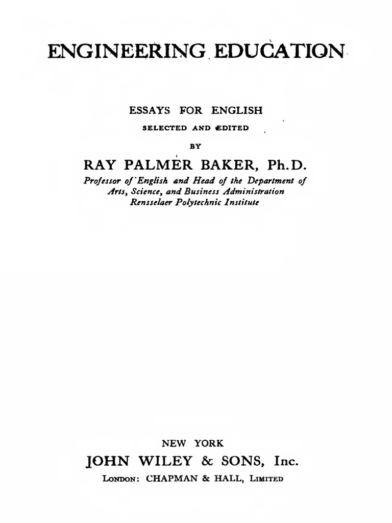Engineering Education Essays Collection | PDF | Science