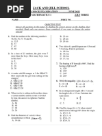 Jack and Jill School Mathematics Mock 2