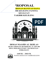 PROPOSAL PENGAJUAN DANA KEGIATAN TAKBIRAN KELILING