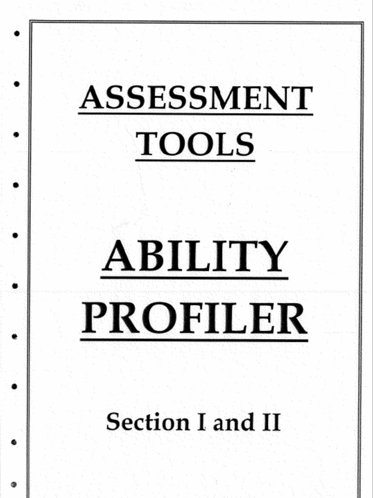 Ability Profiler | PDF