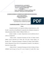 COURS de Droit communautaire institutionnel, Professeur Alain F_ ONDOUA, Ydé 2, 2022-2023