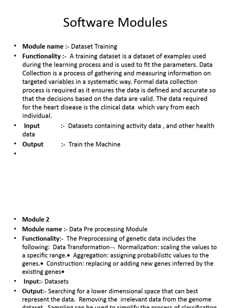 Heart Disease Detection Software Modules | PDF | Business | Computers