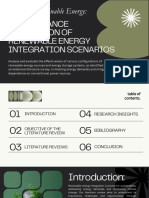 Performance Evaluation of Renewable Energy Integration Scenarios