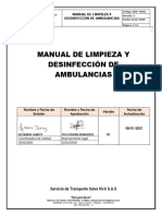 Manual de Limpieza y Desinfección de Ambulancia