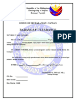 Barangay Clearance