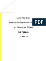 Topcon Estación Total ES 105 Exportación e Importación