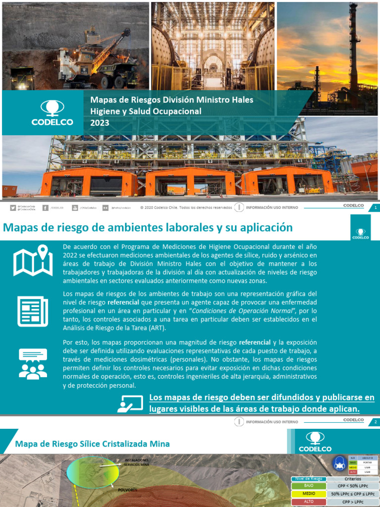 Mapas de Riesgos en Codelco DMH 2023 | PDF | ruido | Decibel