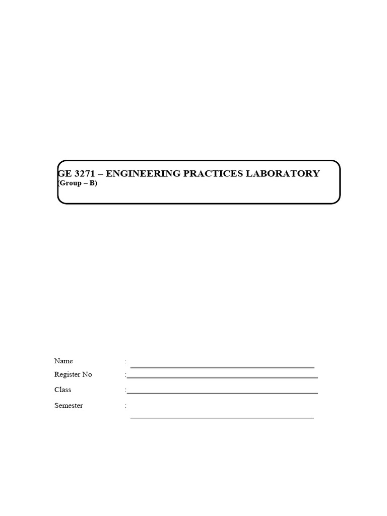 R2021 EP Lab Manual Group B | PDF | Fluorescent Lamp | Electrical Wiring