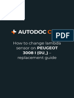 How To Change Lambda Sensor On PEUGEOT 3008 I (0U - ) - Replacement Guide