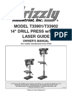 MODEL T33901/T33902 14" Drill Press W/Led & Laser Guide: Owner'S Manual