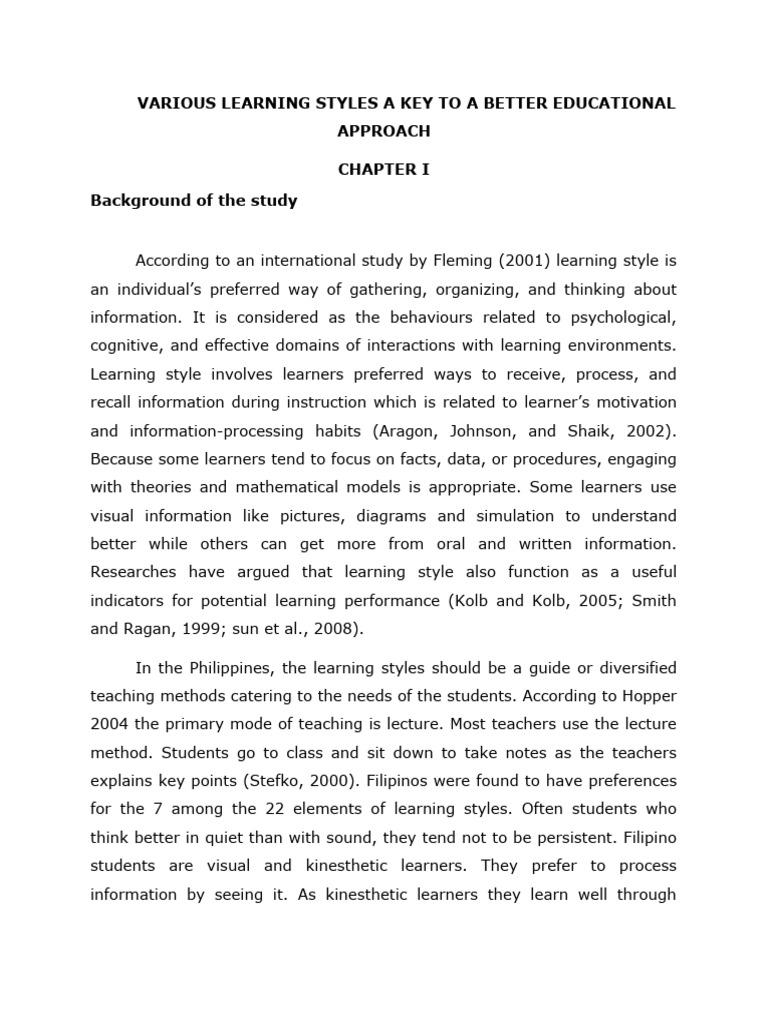 Understanding Learning Styles in Education | PDF | Learning Styles ...