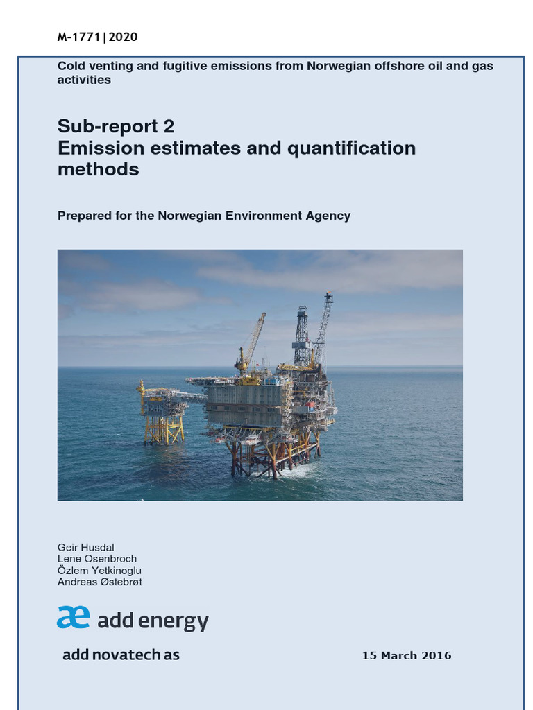 Emission Estimates for Offshore Oil Gas | PDF | Greenhouse Gas | Gases