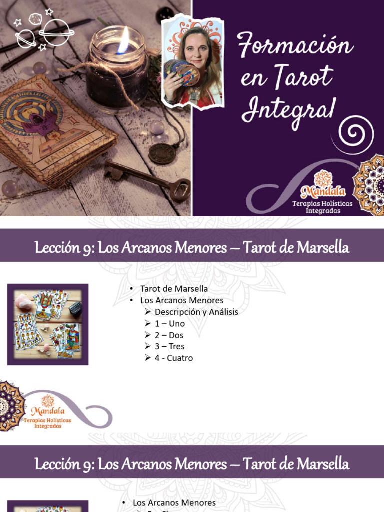 Arcanos Menores del Tarot de Marsella | PDF | Jugando a las cartas | Tarot