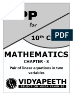 Pair of Linear Equations in Two Variables - DPPs