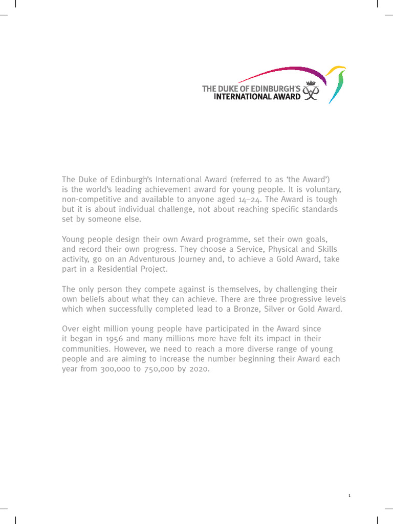 Duke of Edinburgh Award Leaders Handbook | PDF | Mentorship | Teachers