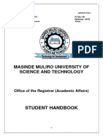 Masinde Muliro University of Science and Technology: Student Handbook