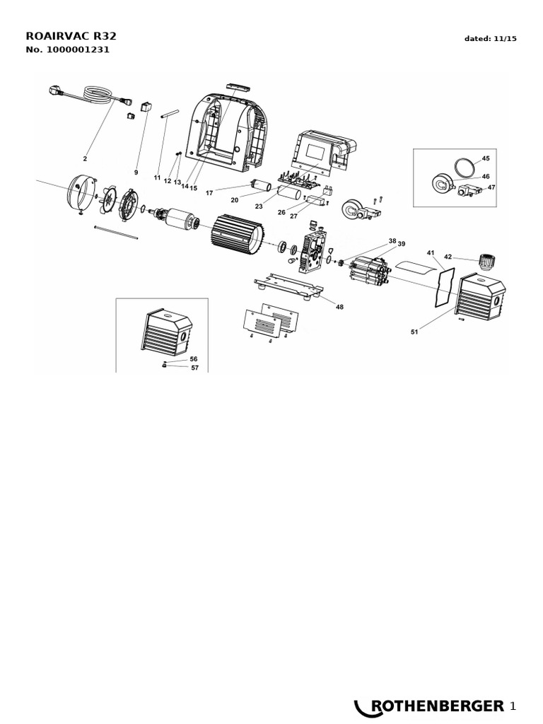 ROAIRVAC R32 Parts List and Safety Info | PDF | Equipment | Mechanical ...