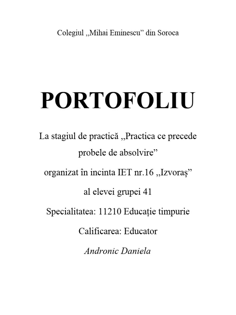 Portofoliu | PDF