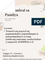 ESP8 - Q1 - W1-W2 - D3 - 3P's Umiiral Sa Pamilya