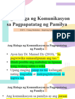 ESP8 - Q1 - W7 - D3-D4 - Ang Halaga NG Komunikasyon Sa Pagpapatatag NG Pamilya