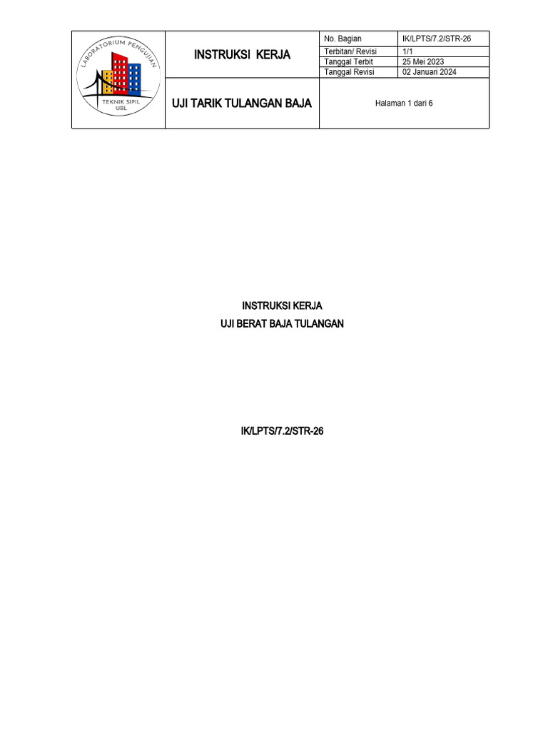 Str 26 Uji Berat Baja Tulangan Pdf
