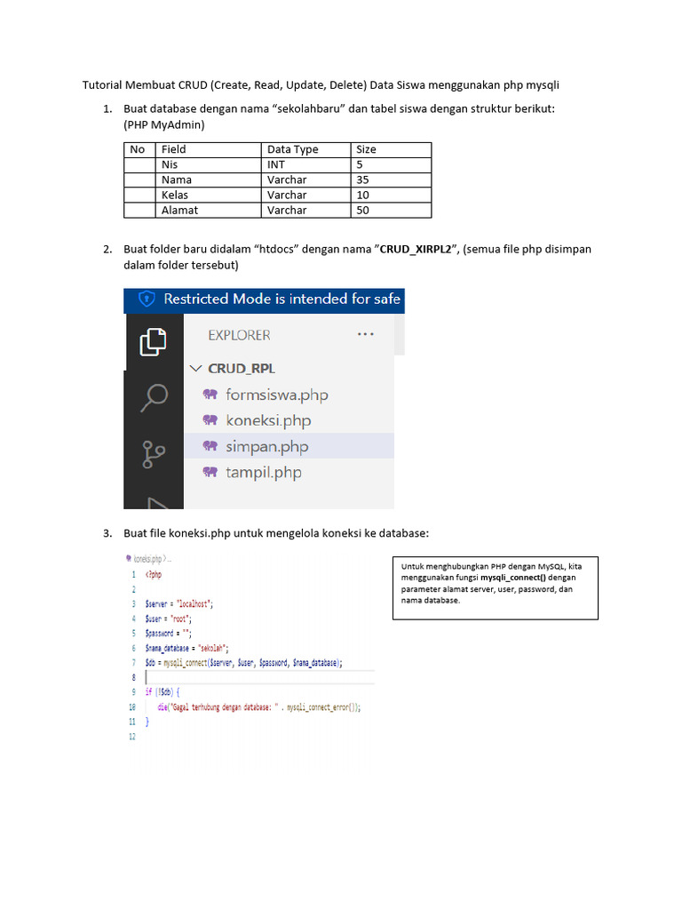 Tutorial Membuat Crud Php Dengan Mysql Download Oracle