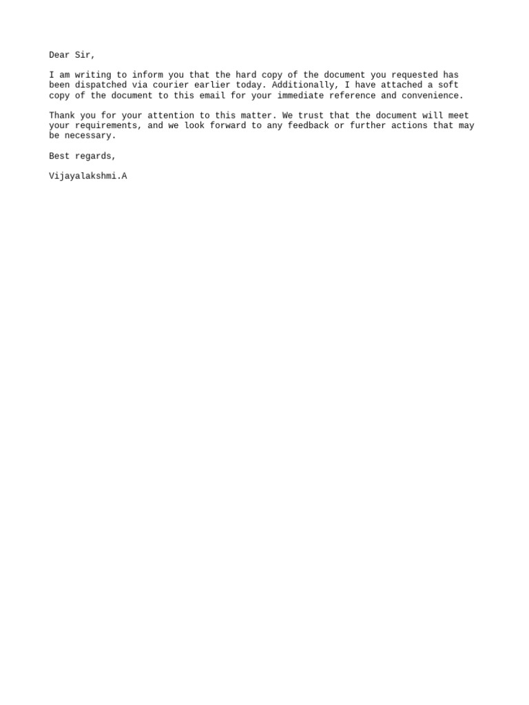 Document Dispatch Confirmation | PDF