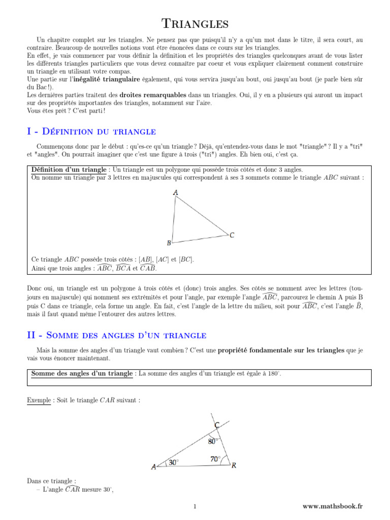 Les Triangles | PDF | Triangle | Euclide