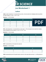 Boolean Algebra Activity 1