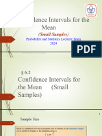 11- Stat- Confidence Intervals (Small Sample) 2024