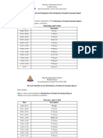 Revised Schedule For Wednesday & Thursday, April 3 & 4, 2024 - Preparation & Distribution of SER