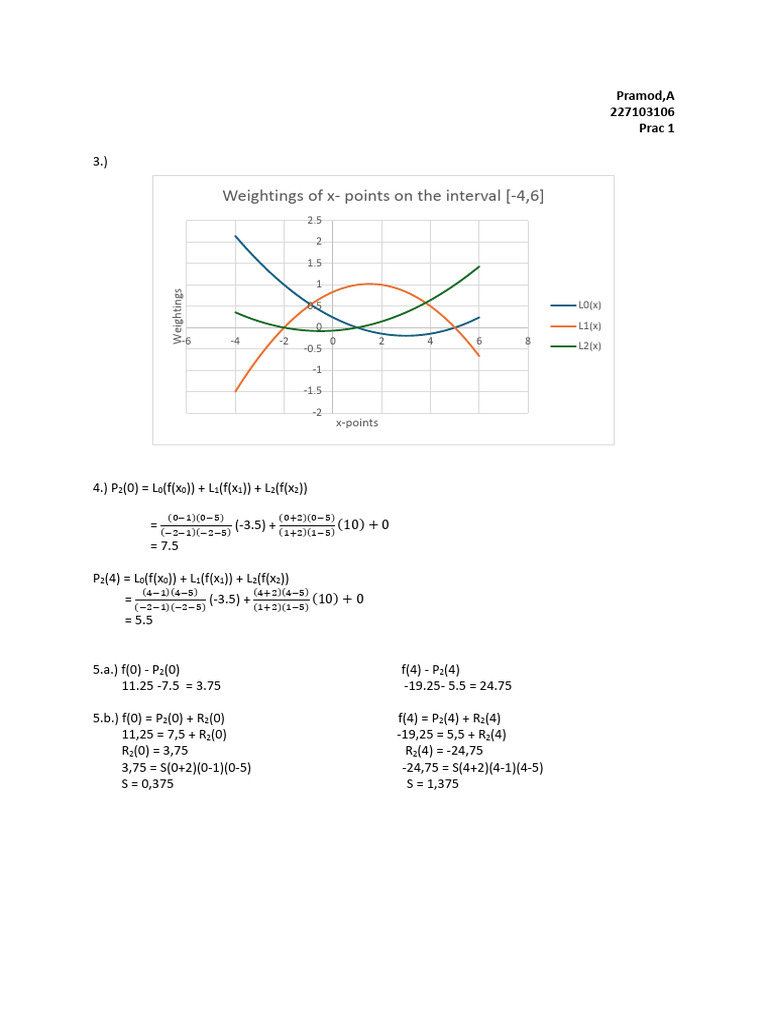 Lagrange Polynomial Practical | PDF | Interpolation | Mathematics