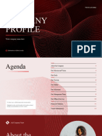 Blank Company Profile Business Presentation in Black Red Abstract Tech Style