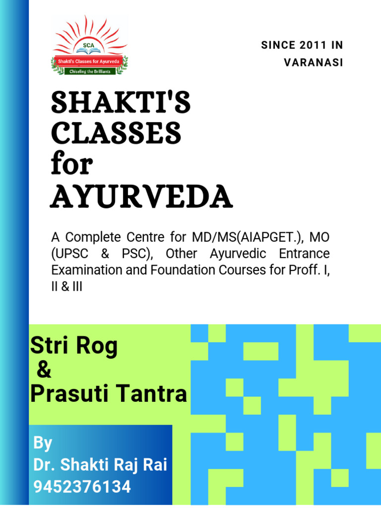 Stri Rog & Prasuti Tantra Demo Notes | PDF
