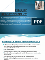Workplace Injury Reporting Policy