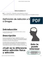 Definición de Adicción A Sustancias o Drogas