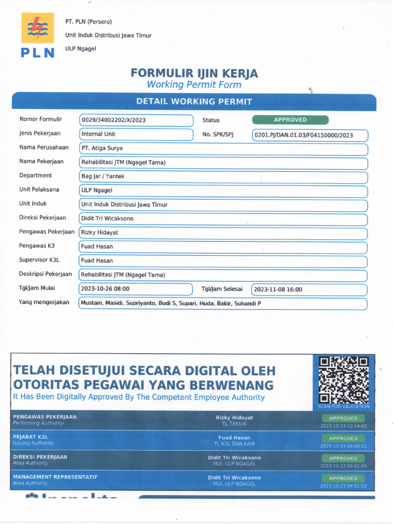PT Atiga Surya - Rehab JTM - 26-10-2023 | PDF