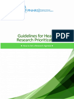 FINAL PNHRS Guidelines For Health Research Prioritization