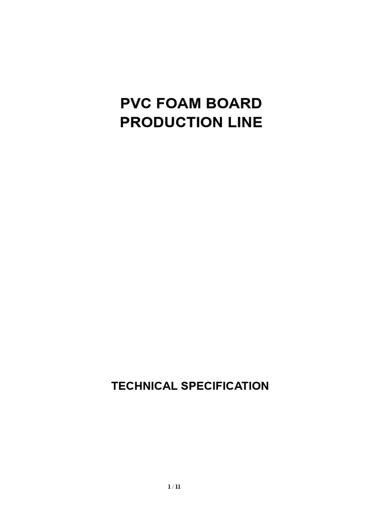 PVC Foam Board Production Line | PDF | Engines | Gear