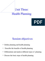 Planning in Healthcare