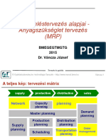 A Termeléstervezés Alapjai - Anyagszükséglet Tervezés (MRP)