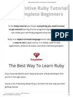 Getting Started With Ruby - A Tutorial For Beginners