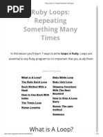 Ruby Loops Mastering Iteration Techniques