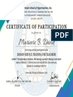 Mara Certificate