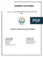 Comparative Study Intellectual Property Laws in UK, US and India