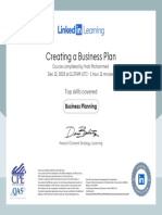 CertificateOfCompletion - Creating A Business Plan